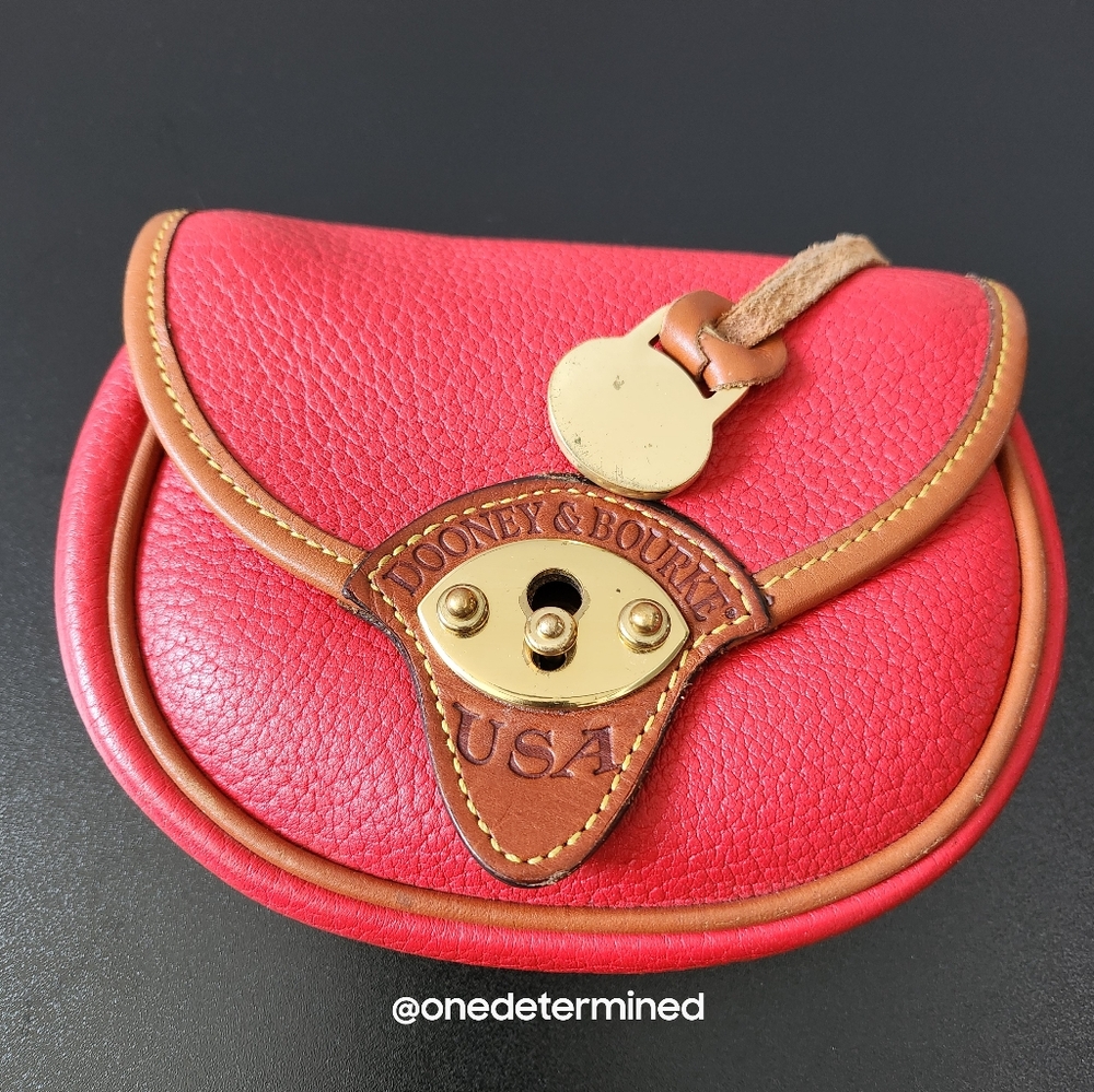 Vintage Dooney Red Leather Belt Bag - Picture 2 of 16